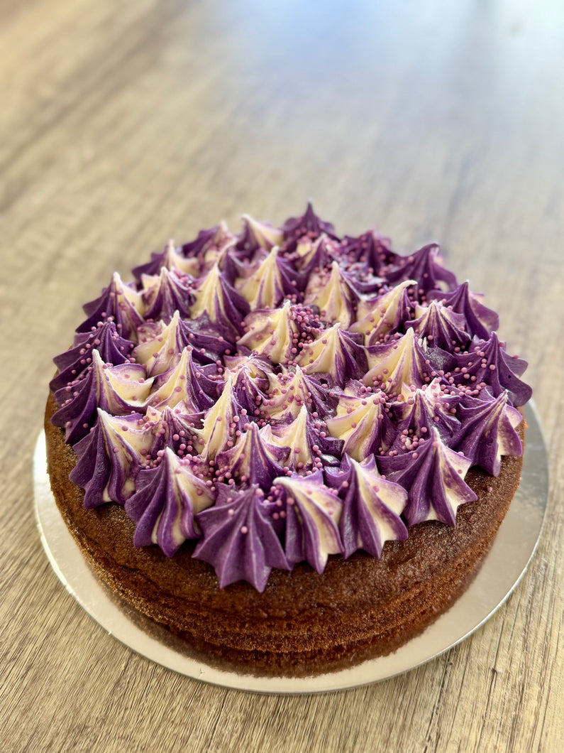 Ube Purple Yam Cream Cheese Frosting Cake (GF)